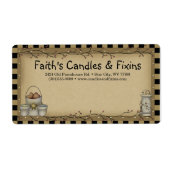 Fixations principales Rustic Kraft Étiquette d'exp (Devant)