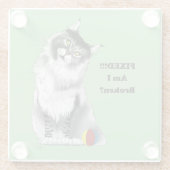 Fixed Kitty Glazen Onderzetter (Achterkant)