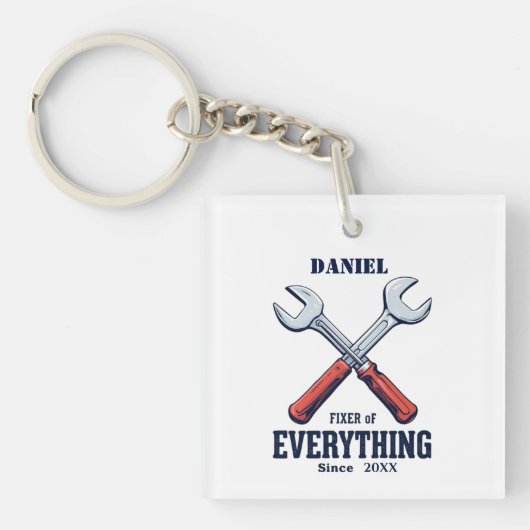 Fixer van alles sindsdien | Aangepaste Vaderdag Sleutelhanger (voorkant)