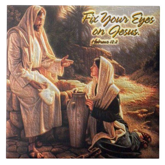 Fixez vos yeux sur Jésus 1 Carreaux (Devant)