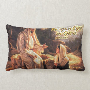 Fixez vos yeux sur le coussin de Jésus 1
