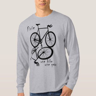 Fixie - één fiets één versnelling t-shirt
