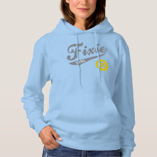 Fixie Girl, Bike design grijs/geel Hoodie
