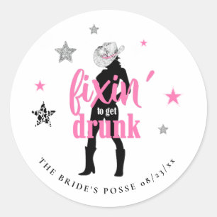 Fixin' The Posse Disco Bachelorette ID925 Ronde Sticker