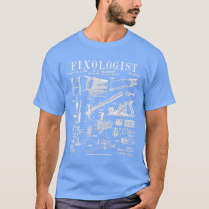 Fixoloog Carpenter Carpentry Tools gegeten T-shirt