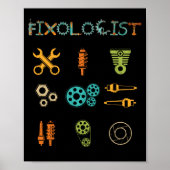 Fixoloog  Handyman Gift Mechanical Tool Poster (Voorkant)