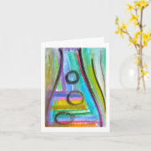 "Fizz de bouteille" Carte de note, Pastel sur papi (Fleur jaune)