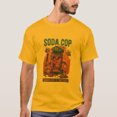 Fizz Force Soda Cop T-Shirt – Funny Retro (Devant)