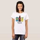 Fizzics Funny Fizzy Cola Drink Pun T-shirt (Voorkant volledig)