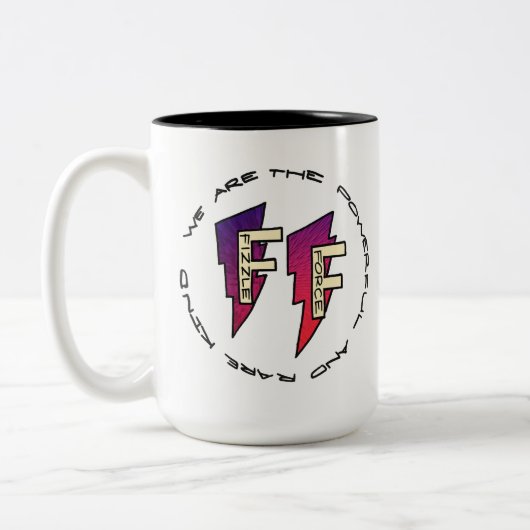 Fizzle Force Logo Tweekleurige Koffiemok (Links)