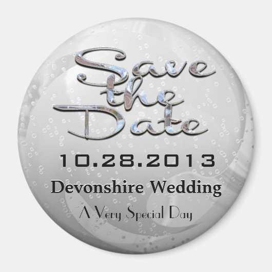 Fizzle Fun Save the Date Magnet (Devant)