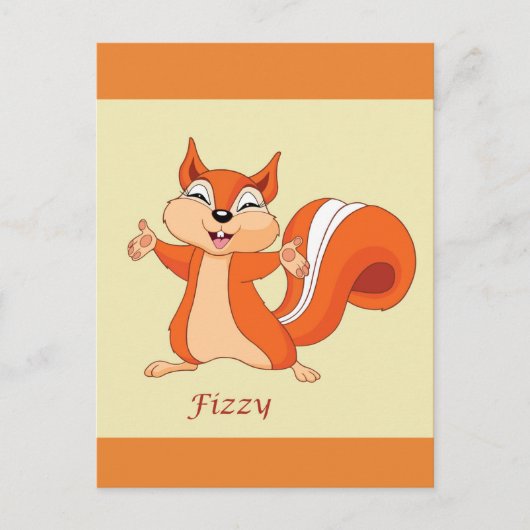Fizzy la carte postale de l'écureuil (Devant)