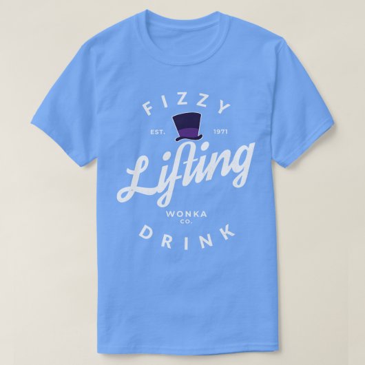 Fizzy Opheffende Drink EST 1971 Willy Wonka T-shirt (Design voorkant)