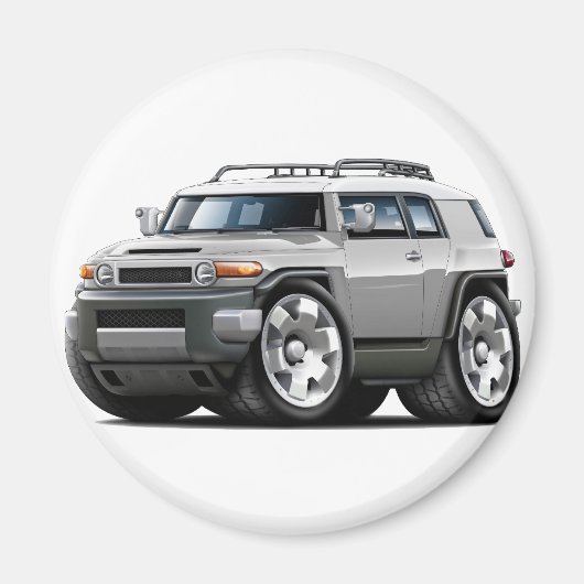 Fj Cruiser Silver Car Magneet (Voorkant)