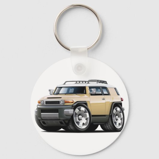 Fj Cruiser Tan Car Sleutelhanger (Voorkant)