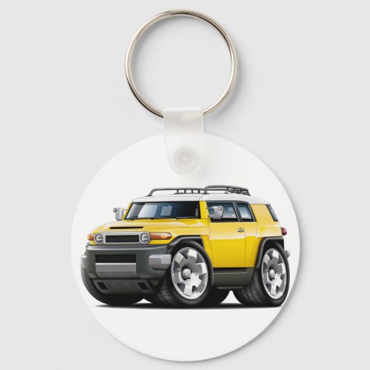 Fj Cruiser Yellow Car Sleutelhanger (Voorkant)