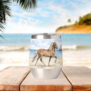 Fjara Cheval islandais aquarelle sur la plage