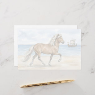 Fjara IJslands paard aquarel op het strand Briefpapier
