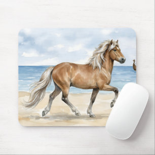 Fjara IJslands paard aquarel op het strand Muismat