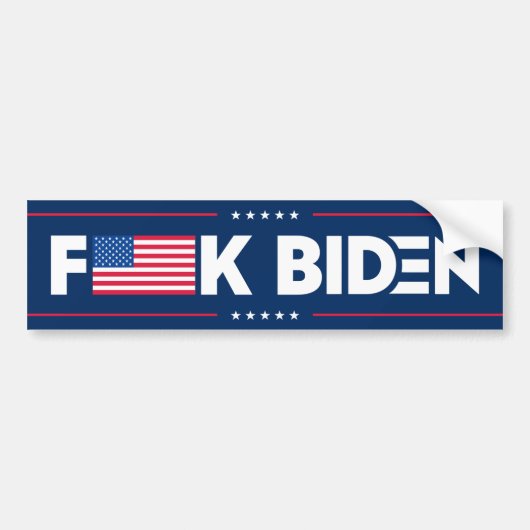 FJB f Biden grappig Biden Trump 2024 Amerikaanse v Bumpersticker (Voorkant)