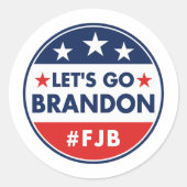 FJB-Let's Go Brandon Ronde Sticker (Voorkant)