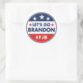 FJB-Let's Go Brandon Ronde Sticker (Tas)