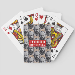 Fjodor Dostojevski Portret pap cadeau Pokerkaarten