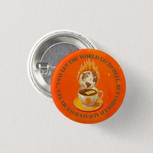 Fjodor Dostojevski, thee citaat Ronde Button 3,2 Cm (Voorkant /achterkant)