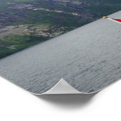 Fjord Geiranger avec affiche du drapeau norvégien (Coin)