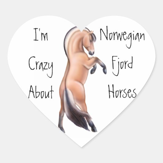 Fjord Horse Love Sticker (Voorkant)