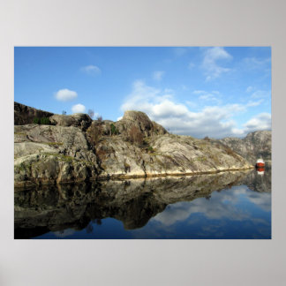 Fjord Reflecties 1 Poster