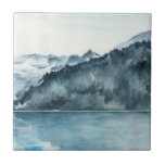 Fjords d'hiver<br><div class="desc">Winter Fjords II par Jennifer Paxton Parker. Dispose de fjords aquarelle dans un cadre serein et bleu.</div>