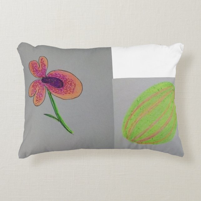 fl ; coussin de peinture de fruits (Devant)