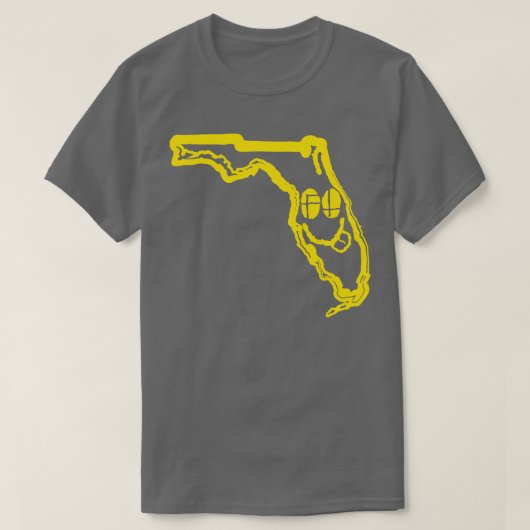 FL Eyes Florida Grunge Glimlachend Gezicht Zwart A T-shirt (Design voorkant)
