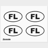 FL Florida Ovale Sticker (Vel)