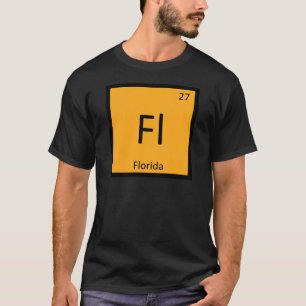 Fl - Florida Staats Scheikunde Periodiek Systeem S T-shirt