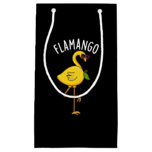 Fla-mango Grappige Flamingo Pun Donker BG Klein Cadeauzakje