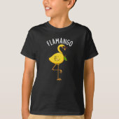 Fla-mango Grappige Flamingo Pun Donker BG T-shirt (Voorkant)