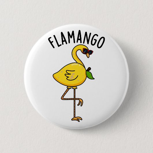 Fla-mango Grappige Flamingo Pun Ronde Button 5,7 Cm (Voorkant)