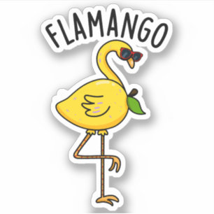 Fla-mango Grappige Flamingo Pun Sticker