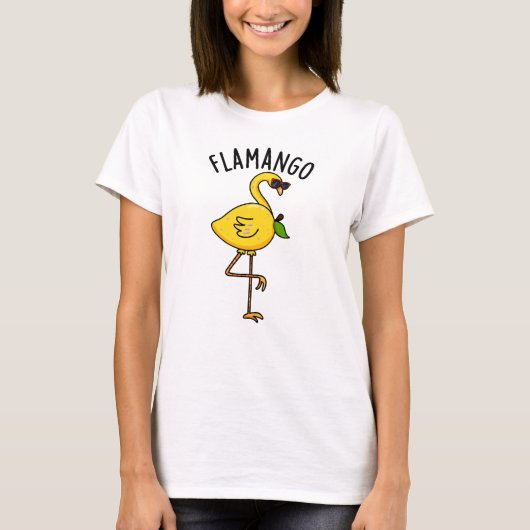 Fla-mango Grappige Flamingo Pun T-shirt (Voorkant)