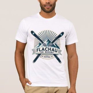 Flachau Oostenrijk Skigebied Retro Design T-shirt