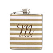 Flacon à Parties scintillant d'or avec monogramme (Devant)