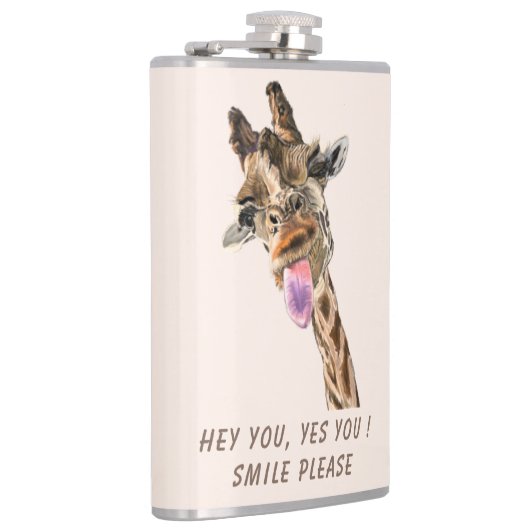 Flacon amusant avec Giraffe Jouer Smile Texte pers (Droite)
