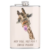 Flacon amusant avec Giraffe Jouer Smile Texte pers (Devant)