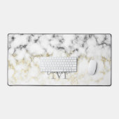 Flacon brillant en marbre noir et blanc Monogramme (Clavier et souris)