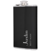Flacon cadeau Black and Silver Modern Best Man (Gauche)
