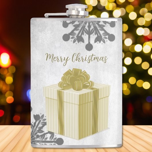 Flacon cadeau de Noël Or