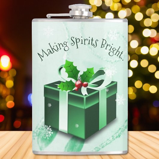Flacon cadeau de Noël vert