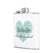 Flacon cardiaque turquoise personnalisé pour femme (Gauche)